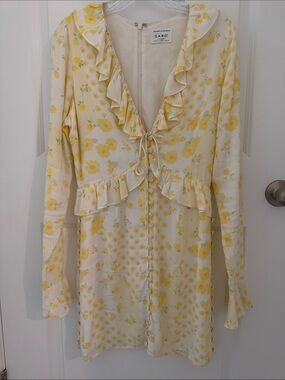 Sabo Skirt Alaira Yellow And White Dress